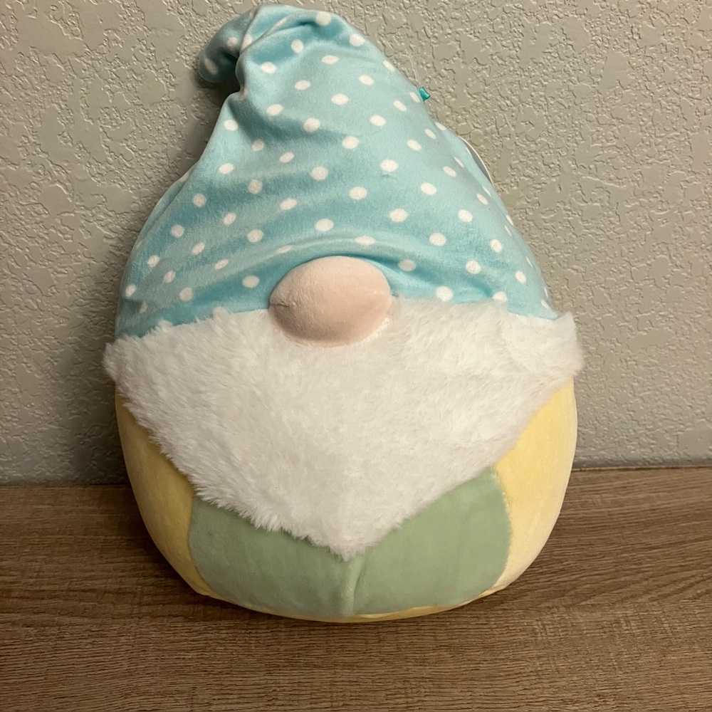 💙💛OG Tag Easter 2021 8” Yellow Body Maddox the Gnome Squishmallow 💛💙